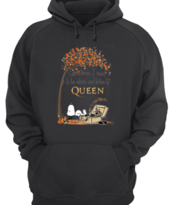 Snoopy Sometimes I Need To Be Alone And Listen To Queen Unisex Hoodie
