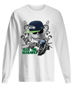 Jack Skellington Fear The Seattle Seahawks Men's Long Sleeved