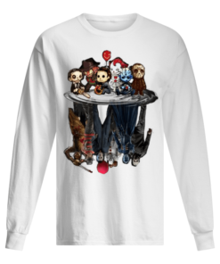 Horror Movie Characters Water Mirror Reflection Men's Long Sleeved