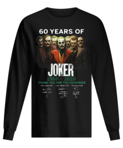 60 years of Joker 1960-2020 thank you for the memories signature Men's Long SLeeved