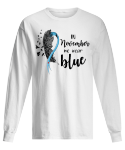 Breast Cancer In November We Wear Blue Men's Long Sleeved