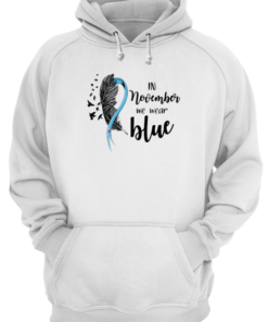 Breast Cancer In November We Wear Blue Unisex Hoodie