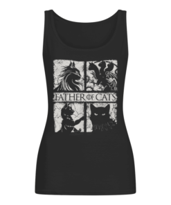 Father of Cats Shirt Cat Lovers Cat Dad Gift Women's Tank Top