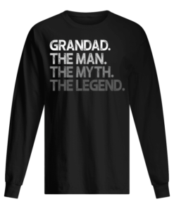 Grandpa Man Myth Legend Grey Men's Long Sleeved