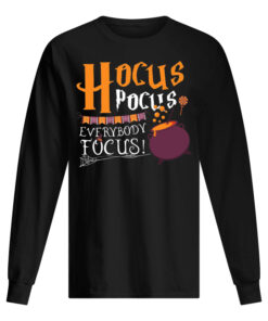 Hocus pocus everybody focus Halloween Men's Long Sleeved