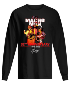 Macho Man 32th Anniversary 1973-2005 Signature Randy Savage Men's Long
