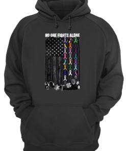 No one fights alone Breast Cancer Awareness Unisex Hoodie