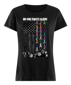 No one fights alone Breast Cancer Awareness Women's Shirt