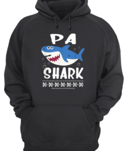 Pa Shark Doo Doo Doo Fathers Day For Husband Unisex Hoodie