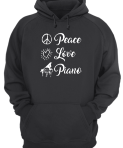 Peace Love Piano Unisex Hoodie