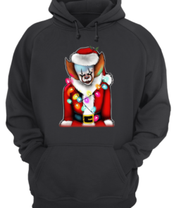 Pennywise Santa Claus Christmas lights IT Unisex Hoodie