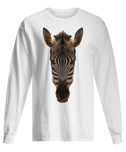 Realistic Looking Zebra Face Zoo Animals Dress Up Costume Men's Loong Sleeved