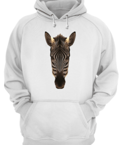 Realistic Looking Zebra Face Zoo Animals Dress Up Costume Unsiex Hoodie