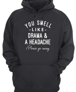 You Smell Like Drama And A Headache Please Go Away Unisex Hoodie