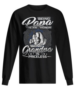 Being A Papa Is An Honor Being A Grandpa Is Men's Long Sleeved