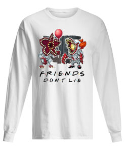 Demogorgon Pennywise Friends Don't Lie Men's Long Sleeved