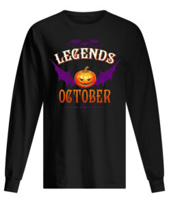 Halloween Legends Are Born In October Men's Long Sleeved