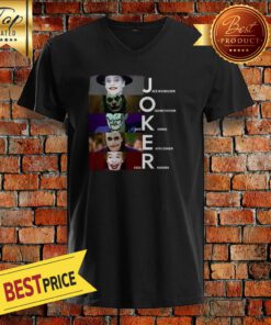 Joker Jack Nicholson Joaquin Phoenix Mark Hamill Heath Ledger Cesar Romero Signature V-neck