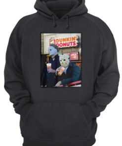 Michael Myers And Jason Voorhees Drink Dunkin' Donuts Unisex Hoodie