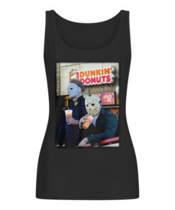 Michael Myers And Jason Voorhees Drink Dunkin' Donuts Women's Tank Top