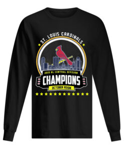 ST. Louis Cardinals 2019 NL Central Division Champions October Reign Men's Long Sleeved