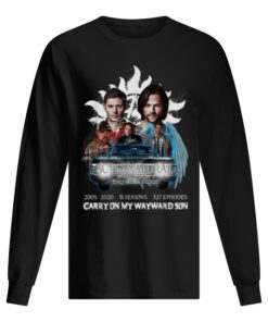 Supernatural Family Don’t End With Blood Carry On My Wayward Son Men's Long Sleeved