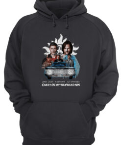 Supernatural Family Don’t End With Blood Carry On My Wayward Son Unisex Hoodie