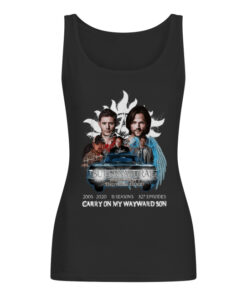 Supernatural Family Don’t End With Blood Carry On My Wayward Son Women's tank Top