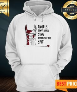 Angels Don’t Sing Sometimes They Spit Llama Heart Hoodie