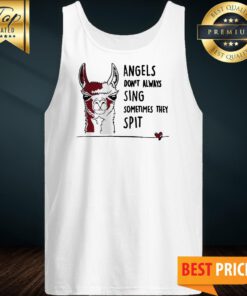 Angels Don’t Sing Sometimes They Spit Llama Heart Tank Top