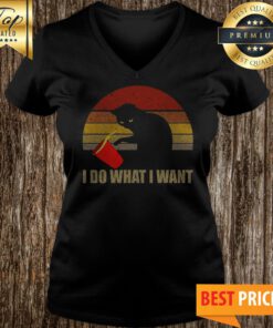 Cat I Do What I Want Vintage V-neck