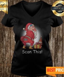 Christmas Santa Twerking Scan This V-neck