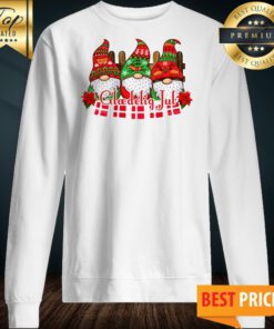 Danish nisser with flag – glaedelig jul Sweatshirt