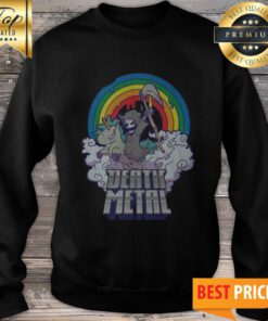 Death Metal Unicorn Reaper Halloween Sweatshirt
