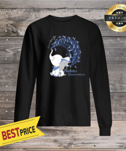 Elephant Cartoon Never Give Up Survvor Diabetes Awareness Sweatshirt