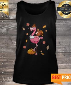 Flamingo And Chicken Autumn Pumpkin Classic Tank Top