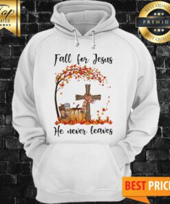 Halloween Pumpkin Fall For Jesus He Never Leaves Hoodie