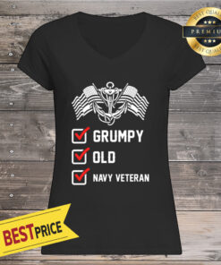 Hot Grumpy Old Navy Veteran Anchor V-neck