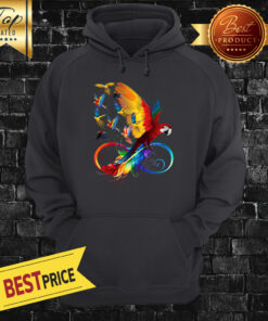 Illustration Parrot Feather Hanes Hoodie