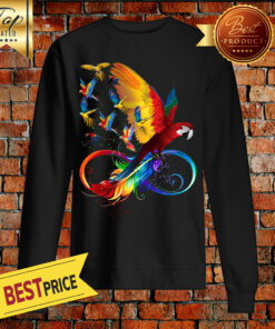 Illustration Parrot Feather Hanes Sweatshirt