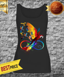 Illustration Parrot Feather Hanes Tank Top