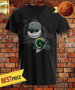 Jack Skellington Colorado State Rams Logo V-neck