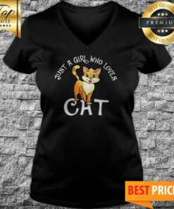 Just A Girl Who Loves Cat V-Neck