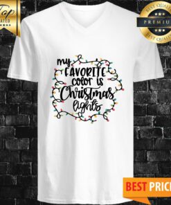 My Favorite Color Is Christmas Lights - Christmas V-neck