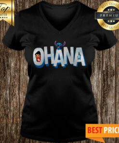 Official Disney Lilo and Stitch Ohana V-neck