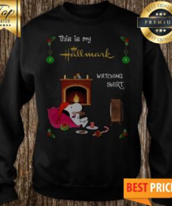 Snoopy This Is My Hallmark Christmas Movies Watching Sweatshirt