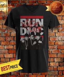 Vintage Black Run DMC King Of Rock V-neck