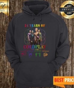 24 Years of Coldplay 1996 2020 Chris Martin Guy Berryman Jonny Buckland Signature Hoodie