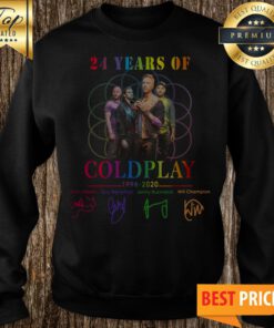 24 Years of Coldplay 1996 2020 Chris Martin Guy Berryman Jonny Buckland Signature Sweatshirt