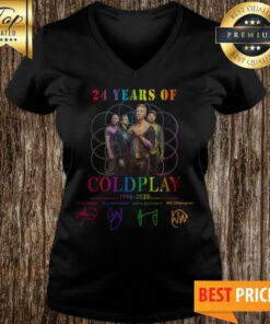 24 Years of Coldplay 1996 2020 Chris Martin Guy Berryman Jonny Buckland Signature V-neck